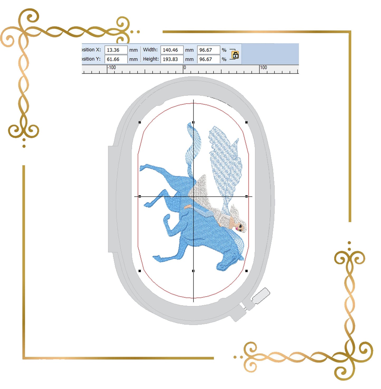 Princess Elsa rides in on a horse Nokk , Winter, Frozen, Disney character, magic, fairy tale, Embroidery machine design to the direct download