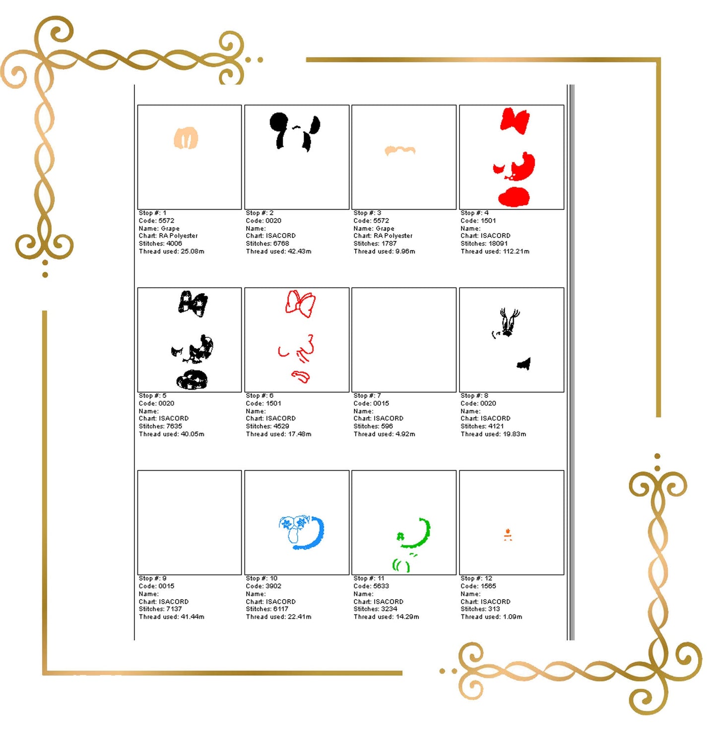 Minnie Christmas Fashionista 3 Größen 4 Varianten Parodie Stickmuster zum direkten Download.