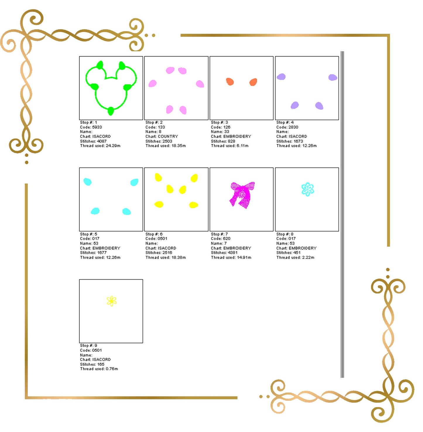 Free design Easter Minnie Mouse Head Wreath eggs machine embroidery design