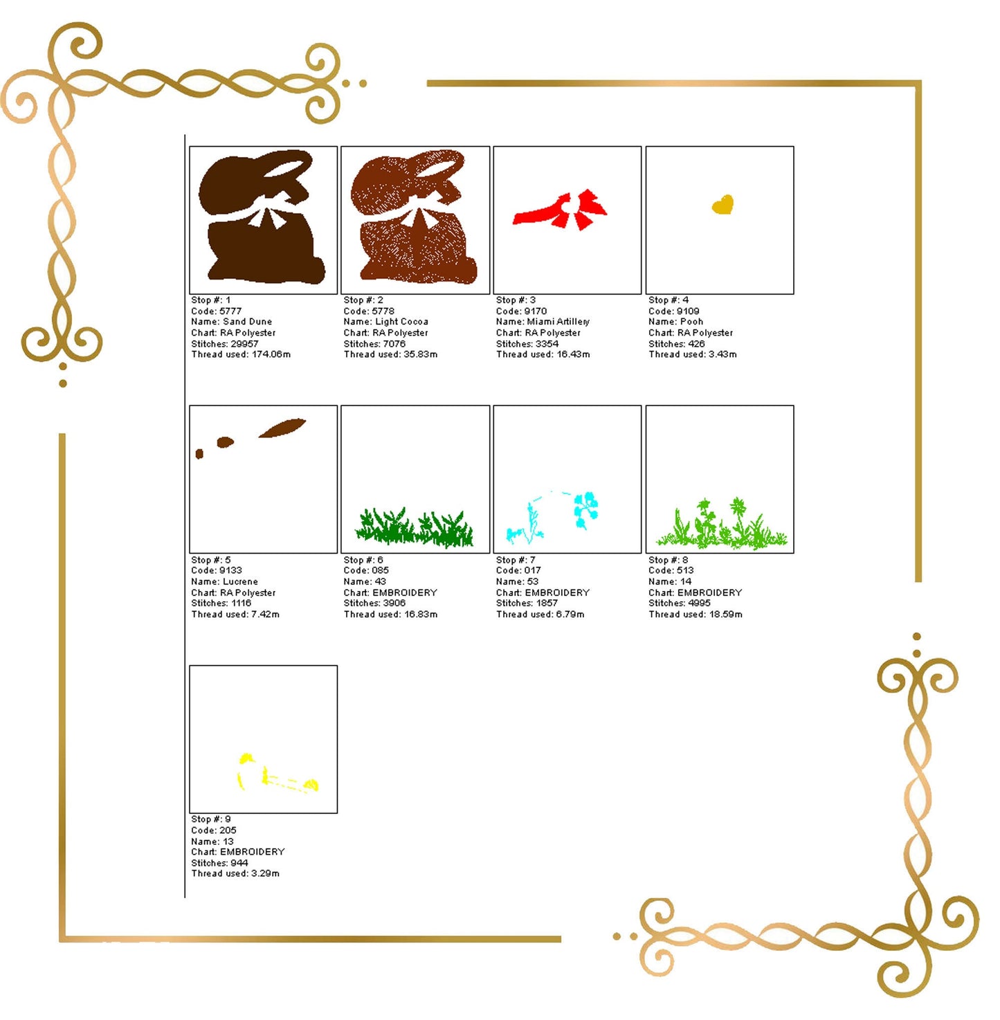 Free design Easter chocolate bunny rabbit digital machine embroidery design