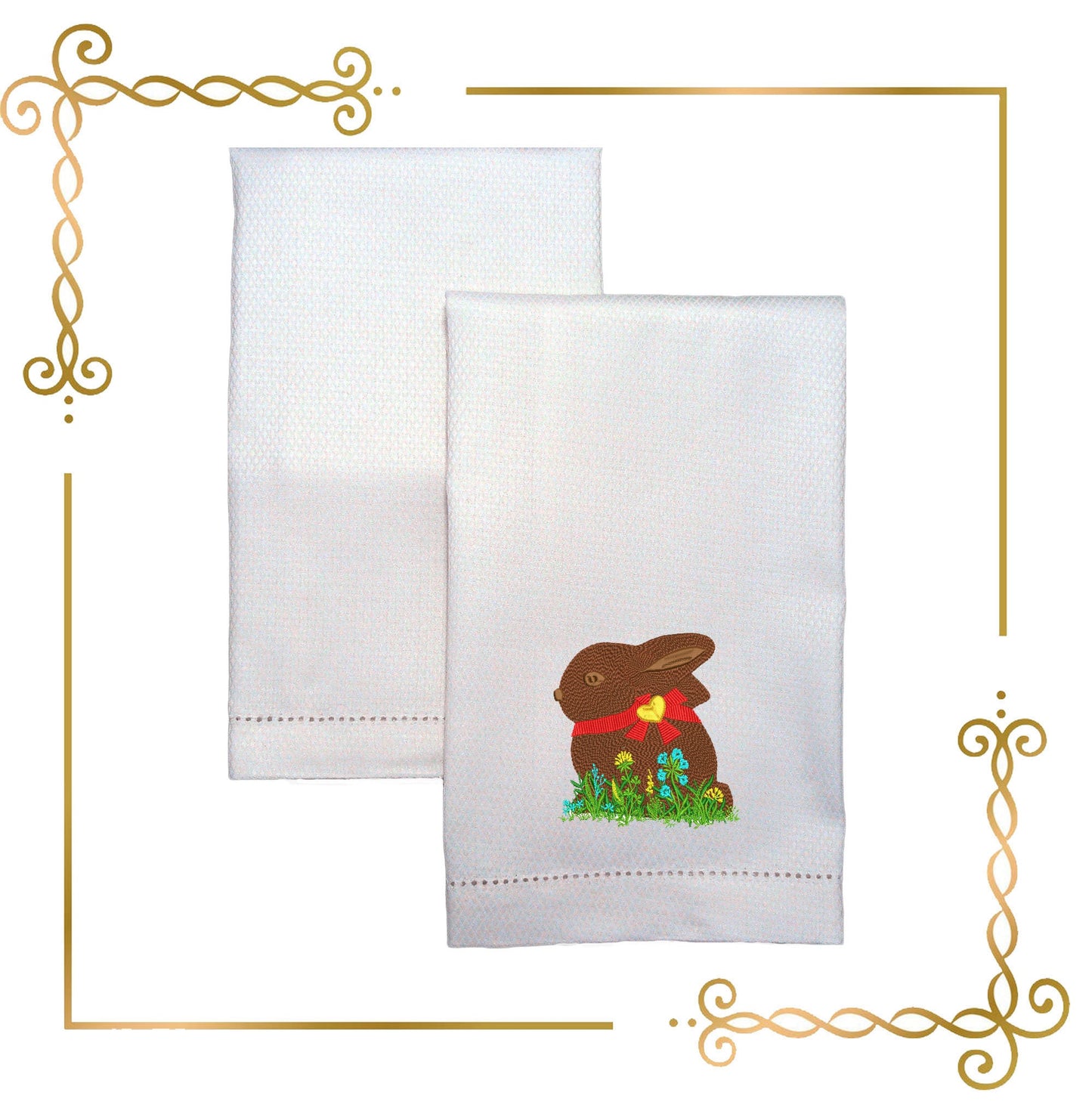 Free design Easter chocolate bunny rabbit digital machine embroidery design