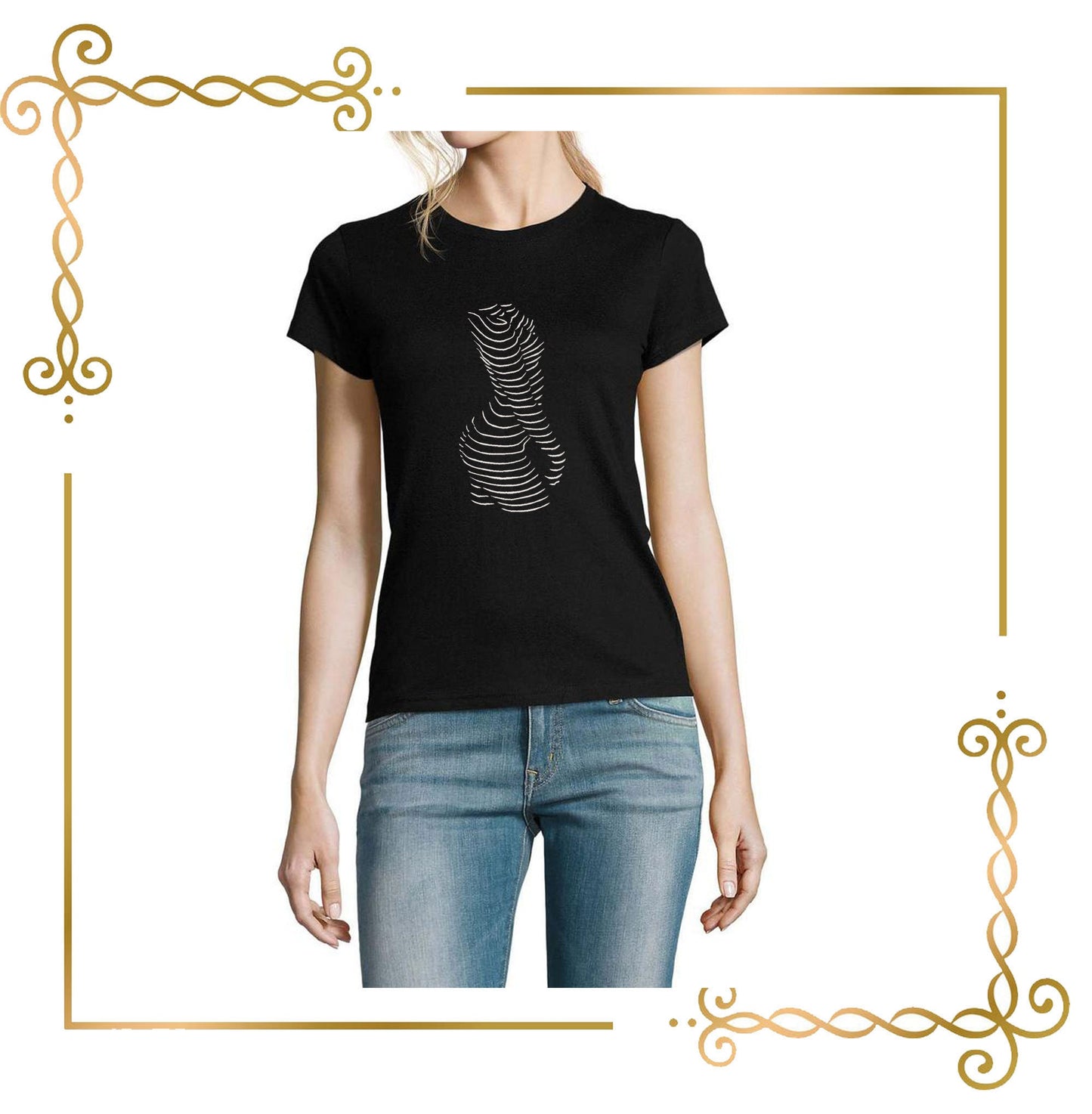 Embroidery design for T-shirts Girl figure  to the direct download