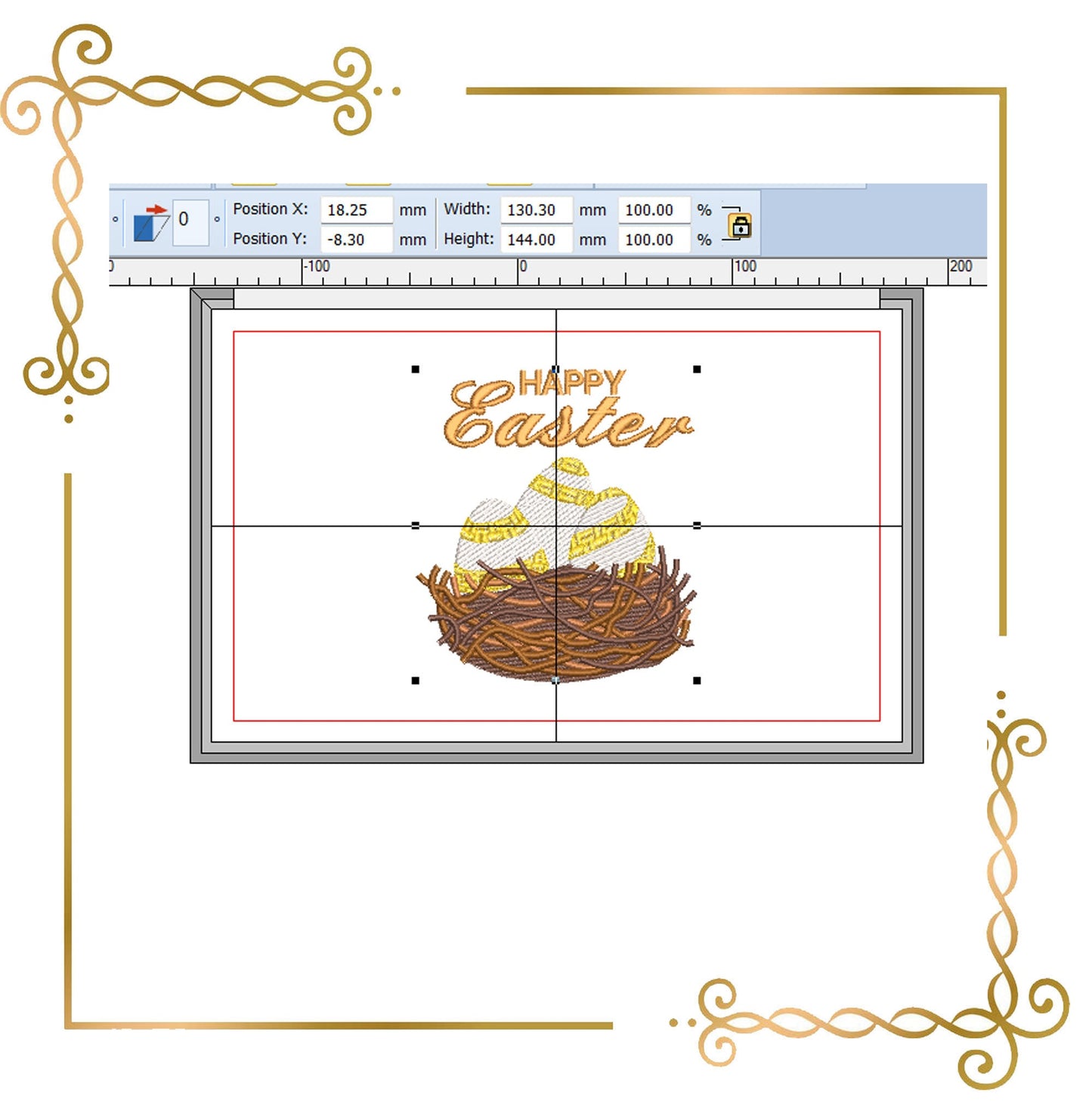 Free design Easter eggs in the nest machine embroidery design