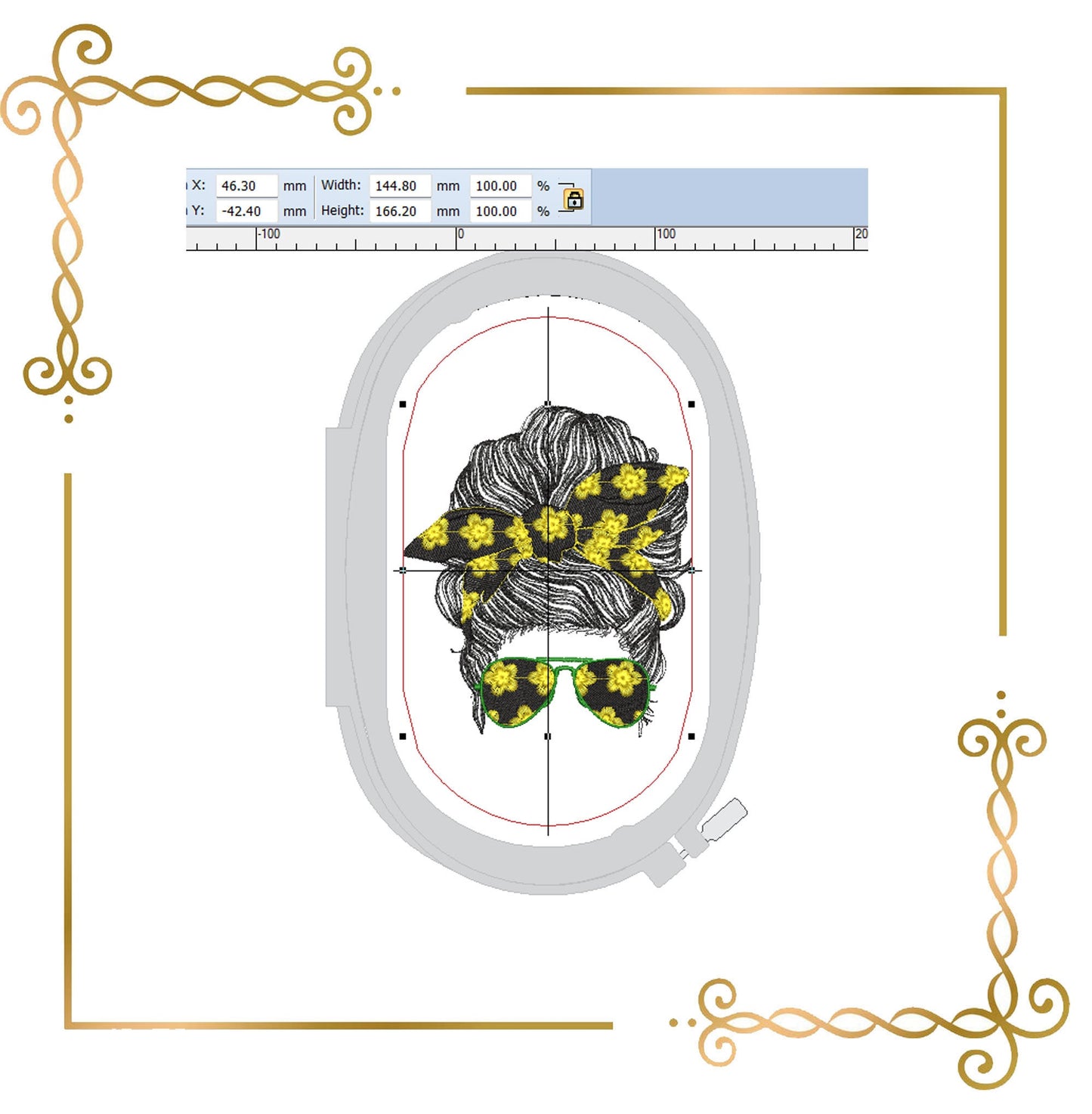 Muttertag, Mamaleben Haare, Pusteblumen, Stickmuster zum direkten Download.