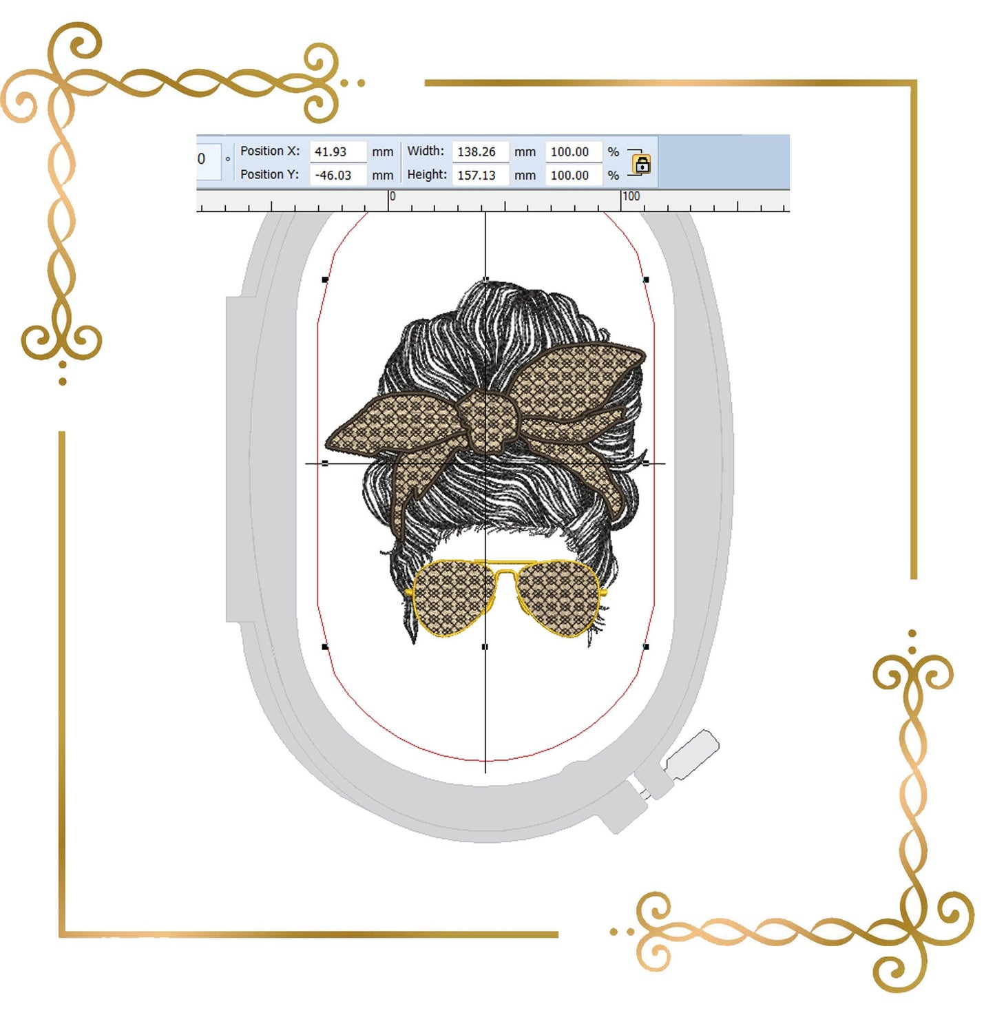 Mother's day, Mom Life  Hair,   2 Sizes, Embroidery design to the direct download.