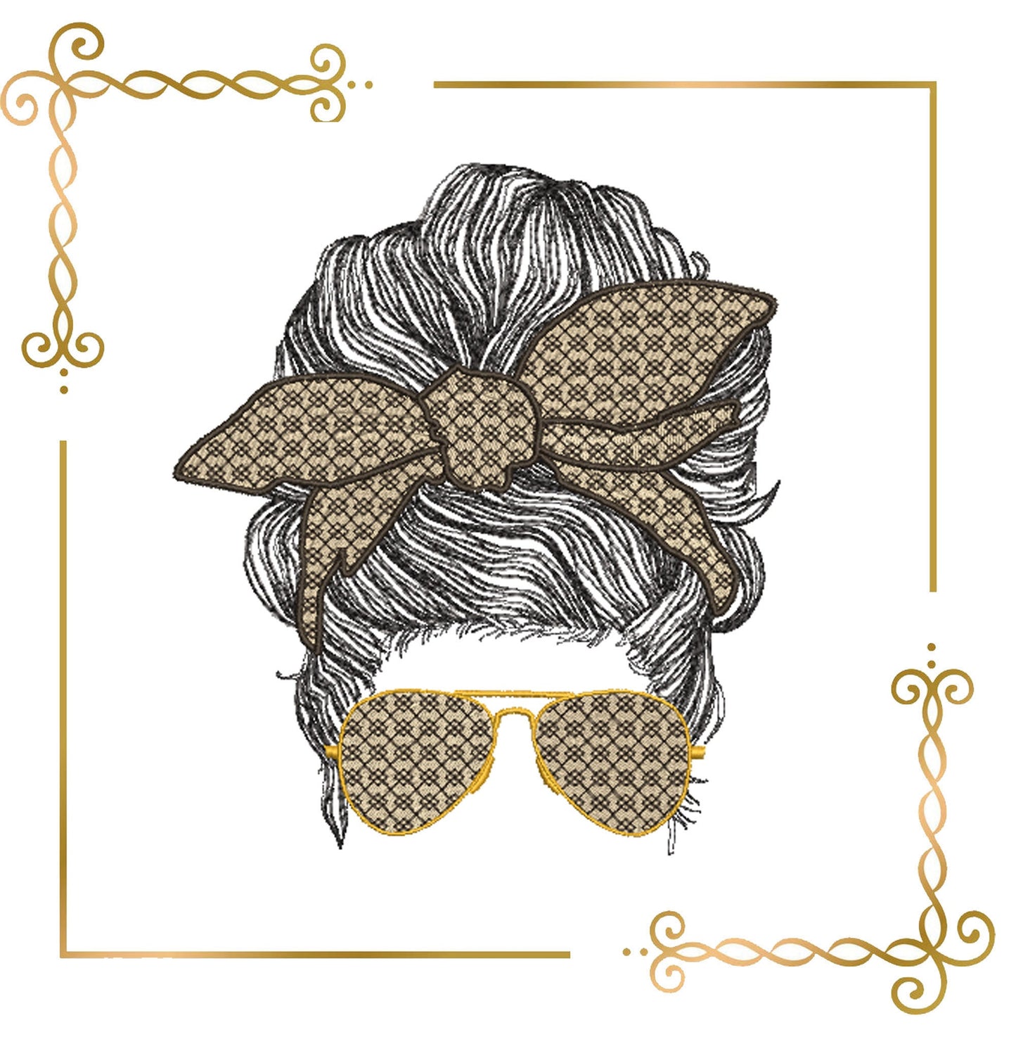 Mother's day, Mom Life  Hair,   2 Sizes, Embroidery design to the direct download.