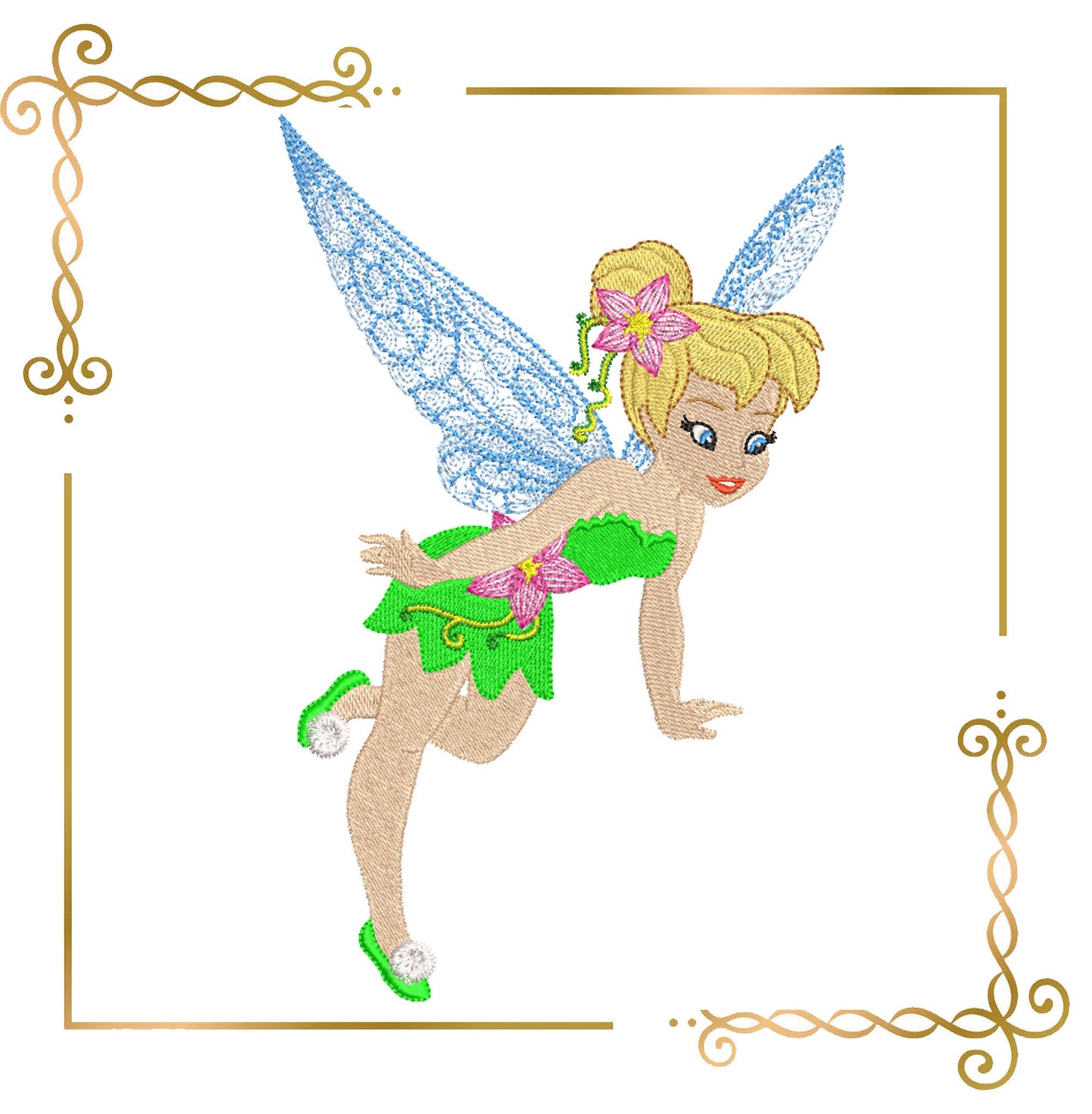 Princess Fabulous Fairy Tinker Bell fairy, Disney, Embroidery  machine design