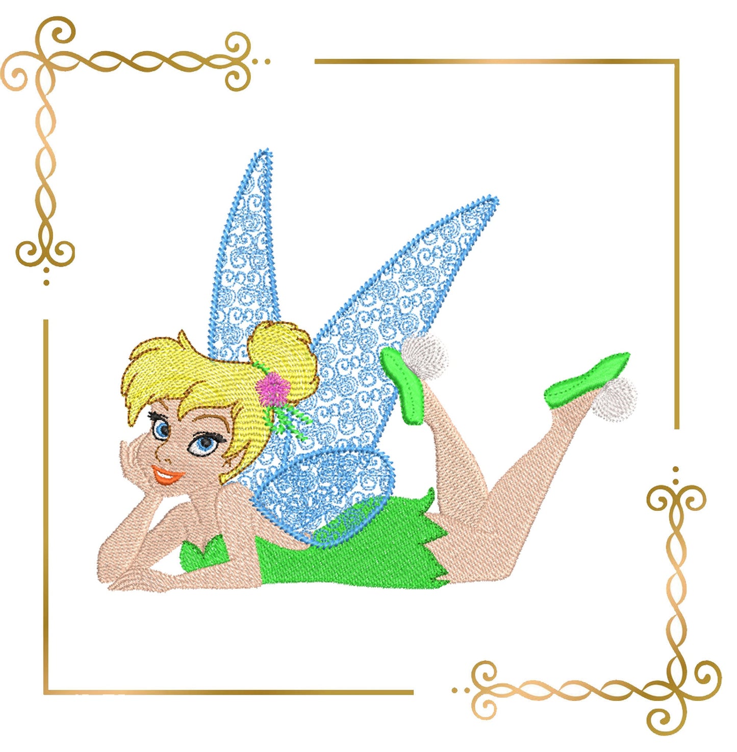 Princess Fabulous Fairy Tinker Bell, fabulous fairy, Disney character, Embroidery machine design