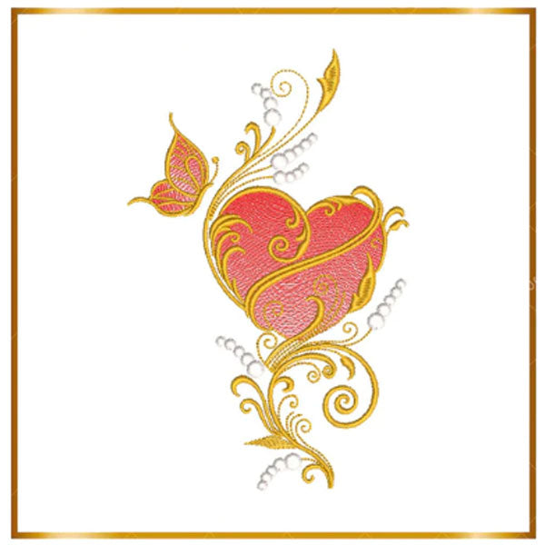 Motifs de broderie de la Saint-Valentin