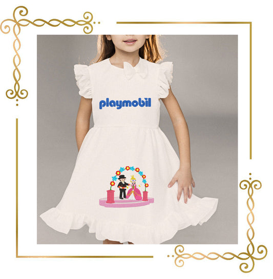 Cartoon Character Prince and Princess Playmobil Inspired Embroidery Design to the direct download