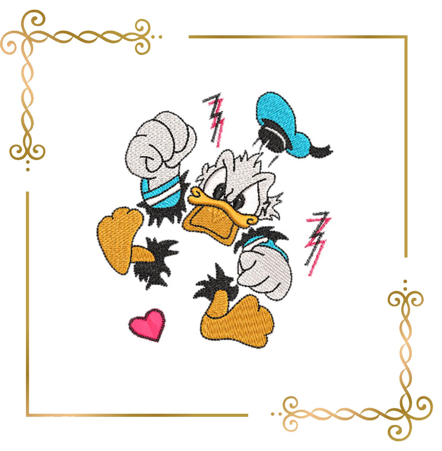 Cartoon Characters Sailor Donald Duck   embroidery design to the direct download