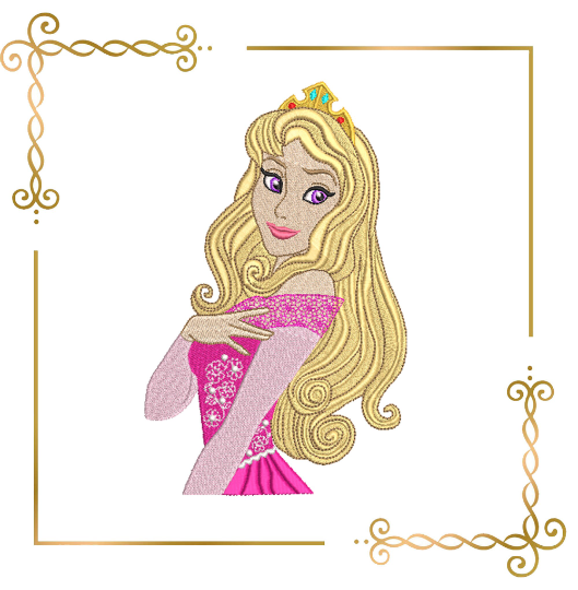 Princess Aurora Sleeping Beauty Disney Princess Embroidery machine design