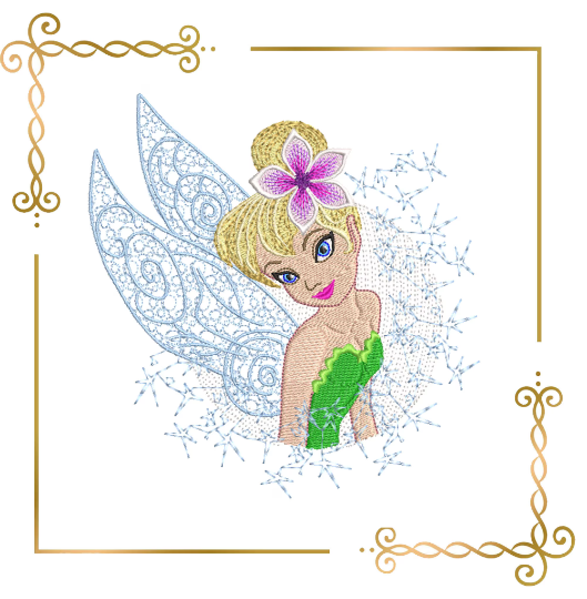 Princess Tinker Bell Fabulous Fairy Princes Disney,  Stars, embroidery desig