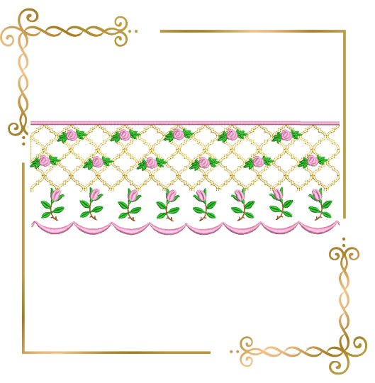 Smocking plate, Flowers, Roses, Design Plate, machine embroidery design to the direct download