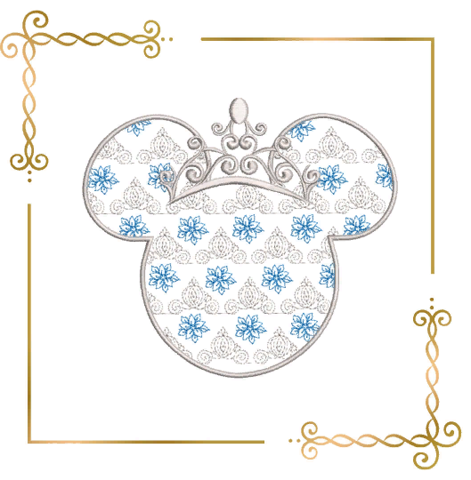 Princess Cinderella Minnie Mouse Head Disney embroidery design