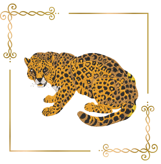 Animals cheetah  digital embroidery design