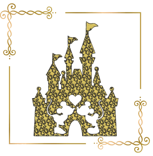 Mickey and Minnie Mouse castle love valentines day digital machine embroidery design