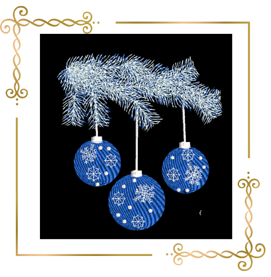 Christmas tree toy embroidery design