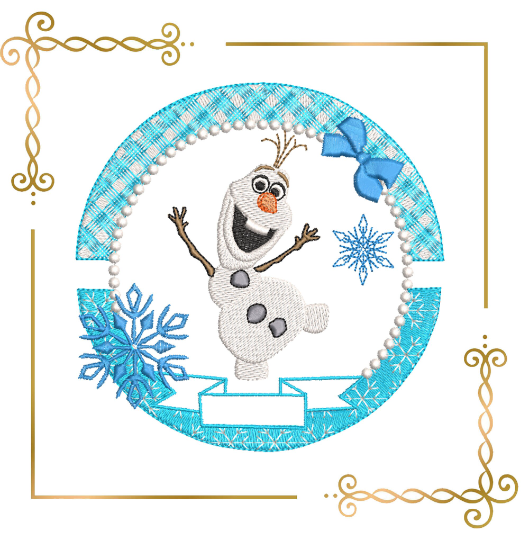 Christmas Frozen Olaf snowflakes Winter digital machine embroidery design