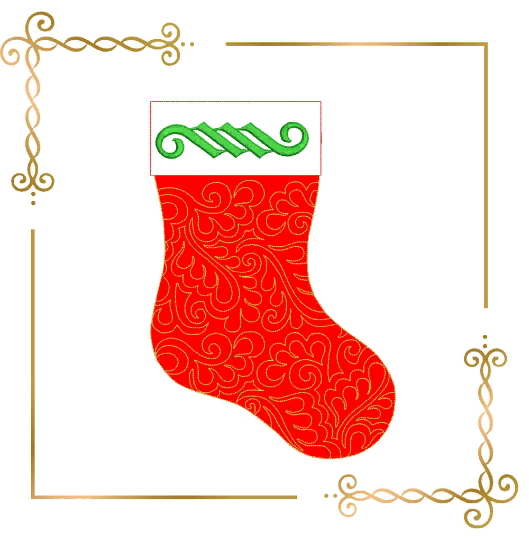 Christmas Stockings Gift Bag  Christmas Bag trapunto style quilting  digital machine embroidery design