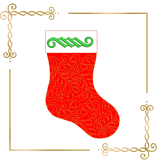 Free design Christmas Stockings Gift Bag Christmas Bag trapunto style quilting digital machine embroidery design