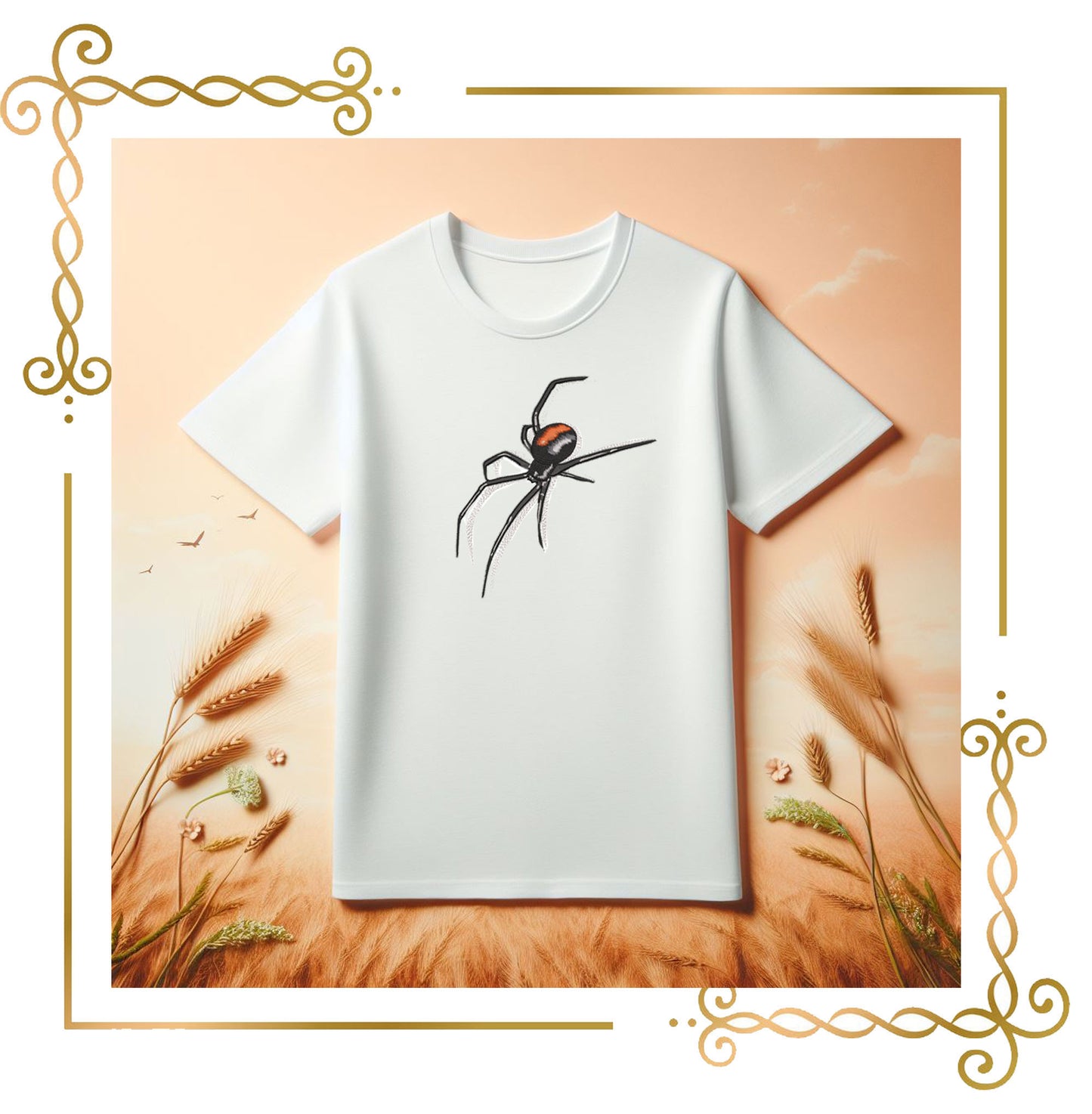 Animals Black widow spider machine embroidery design digital