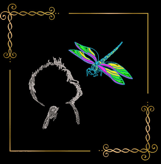 Mother's day Baby and Dragonfly, Inspiration, Surprise, Love - Machine Embroidery Designs