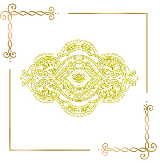 Lace Elegant Richelieu machine embroidery design with delicate curves, floral motifs embroidery design to the direct download.
