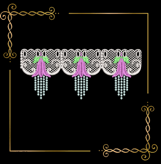 Lace and decorations Belgium lace ribbon lace embroidery design to the direct download.