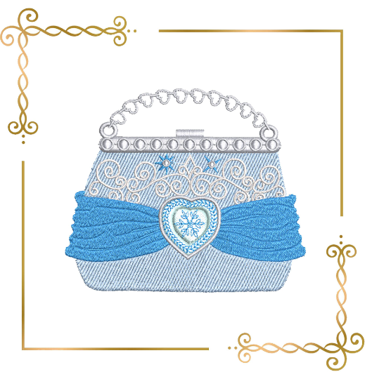 Princess, Elsa, Frozen Fashion Bag embroidery design to the direct download