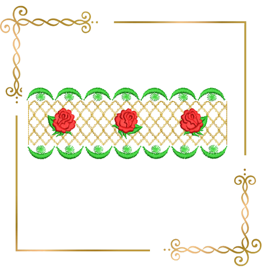 Smocking plate Roses flowers Design Plate machine embroidery design