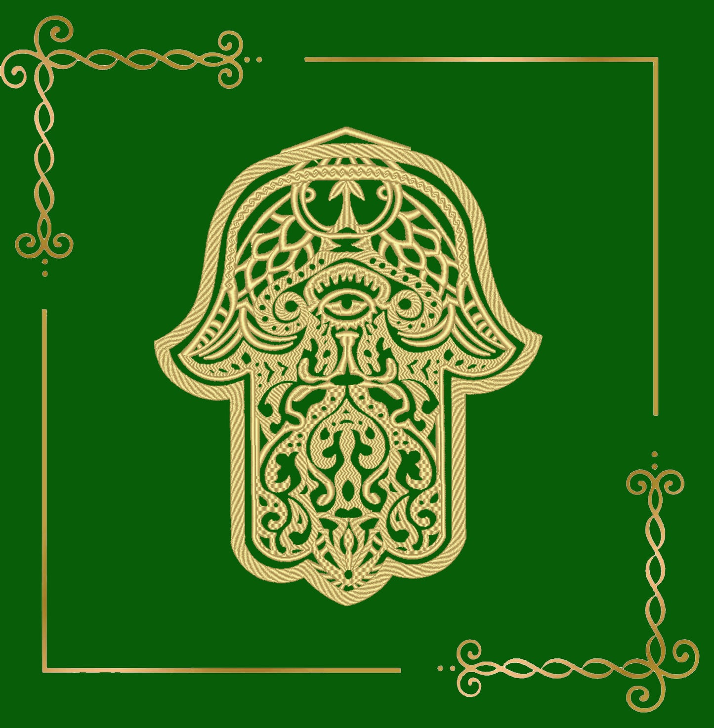 Religion Embroidery Design Hamsa Hand, Ornamental Symbolic Decor, Evil Eye Machine Embroidery Pattern, Instant Download