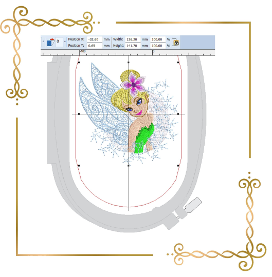 Princess Tinker Bell Fabulous Fairy Princes Disney,  Stars, embroidery desig