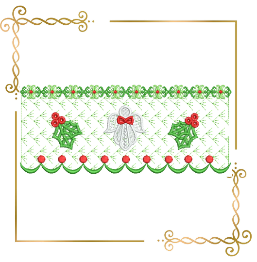 Smocking  Plates  Christmas angel and mistletoe Design Plate  machine embroidery design