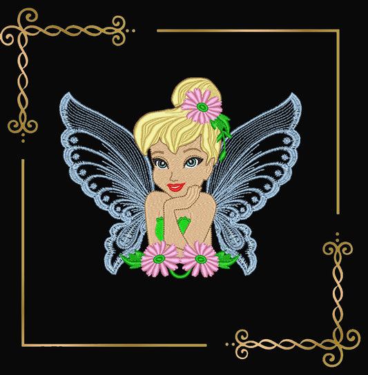Princess Tinkerbell -Disney cartoon character- Fabulous Fairy -Embroidery design