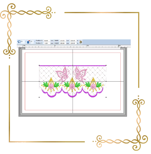 Smocking  Plates,  butterflies, Design Plate,  machine embroidery design  to the direct download.