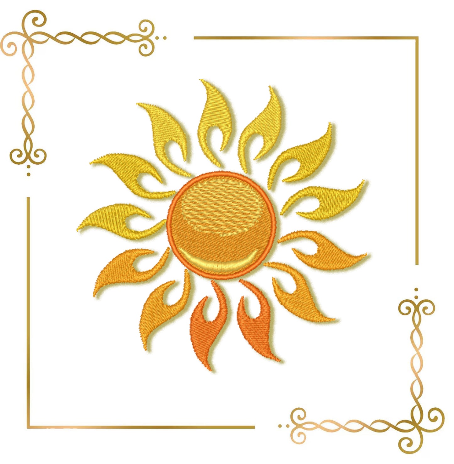 Cartoon Characters Sun Embroidery Design, Boho Sun Machine Embroidery, Celestial Sun Pattern, Summer Sunshine -  Instant Download

