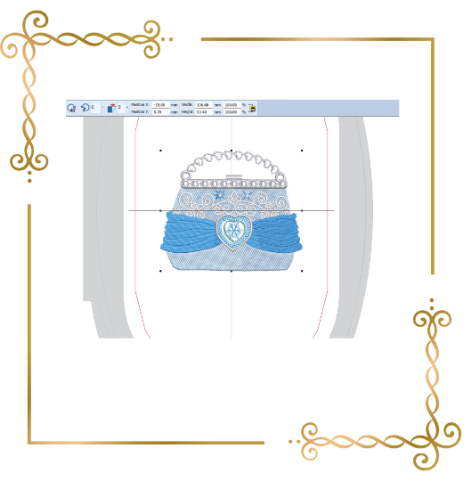 Princess, Elsa, Frozen Fashion Bag embroidery design to the direct download