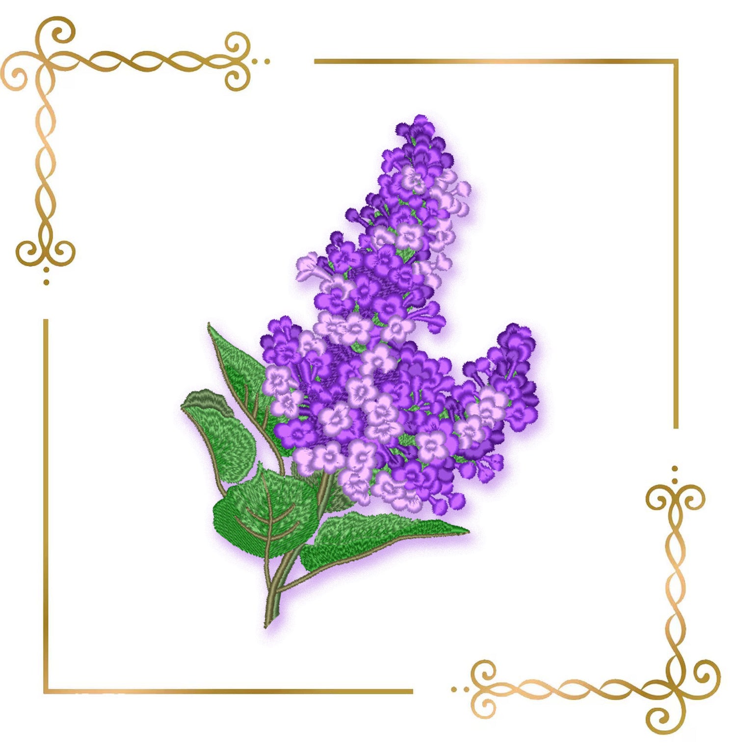 Flowers Embroidery Design Lilac Bouquet Embroidery Design, Purple Floral Machine File (Digital Download)
