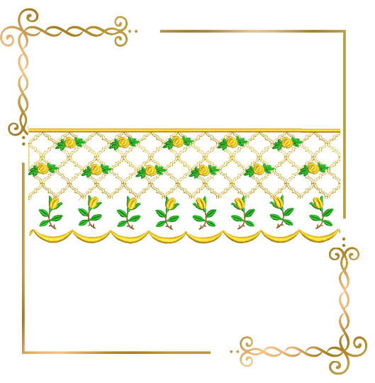 Smocking plate, Flowers, Roses, Design Plate, machine embroidery design to the direct download