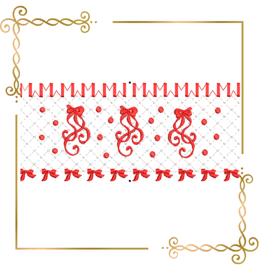 Smocking plate embroidery design bows Design Plate for dress machine embroidery design  to the direct download.