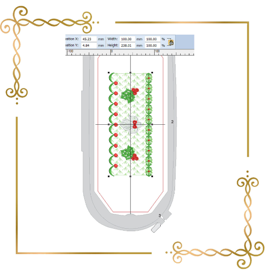 Smocking  Plates  Christmas angel and mistletoe Design Plate  machine embroidery design