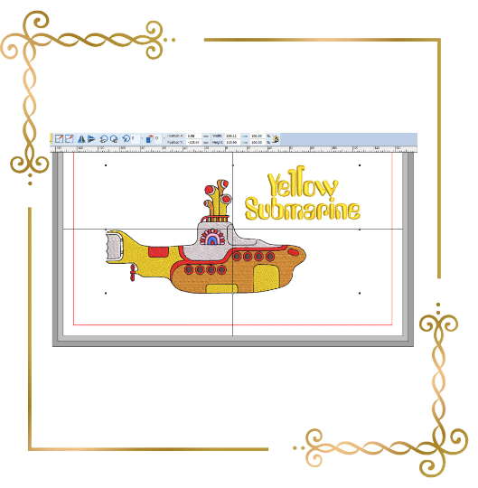 Cartoon Characters Yellow Submarine cartoon,  Sea, Music,   machine embroidery design  the direct download