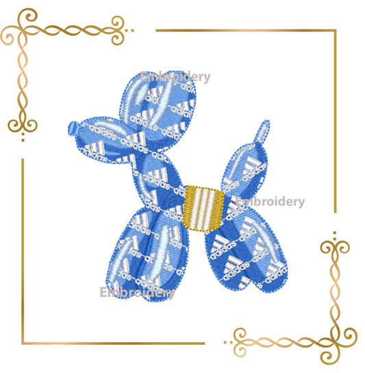 Balloon Dog Pattern (adidas) and Bow Machine Embroidery Design