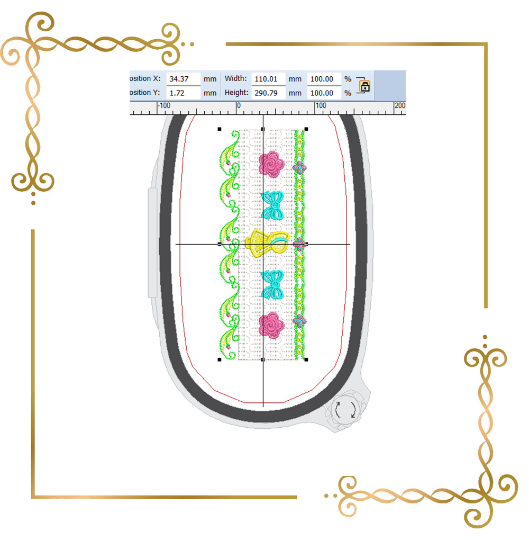 Smocking Plate flower girl machine embroidery design 