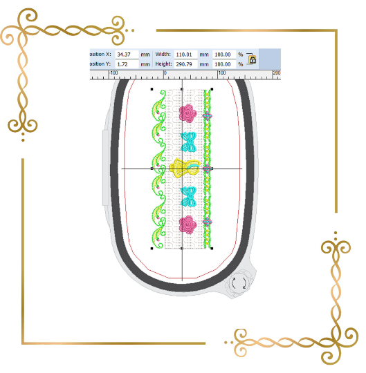 Smocking Plate flower girl machine embroidery design