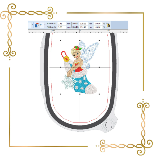 Princess-Fabulous-Tinker-Bell-Christmas-Fairy-snowflake-Christmas-boots-digital-machine-embroidery-design 