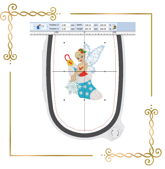 Princess-Fabulous-Tinker-Bell-Christmas-Fairy-snowflake-Christmas-boots-digital-machine-embroidery-design
