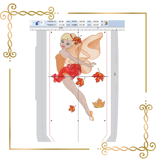 Princess-Fabulous-Fairy-Tinker-Bell-fall-leafs-digital-machine-embroidery-design