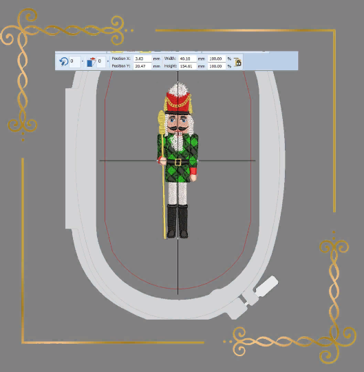 Christmas Soldier Nutcracker Toy Soldier Knight digital  machine embroidery design